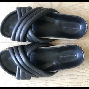 Isabel Marant Black Leather slides